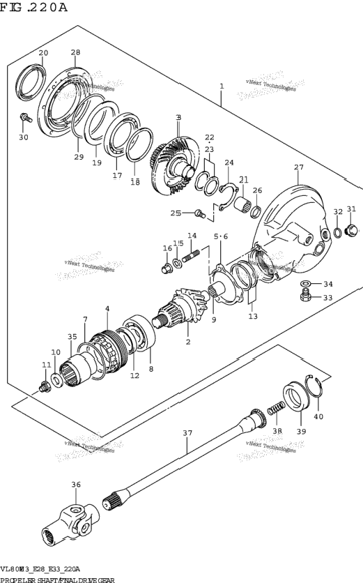 Propeller Shaft/Final Drive Gear