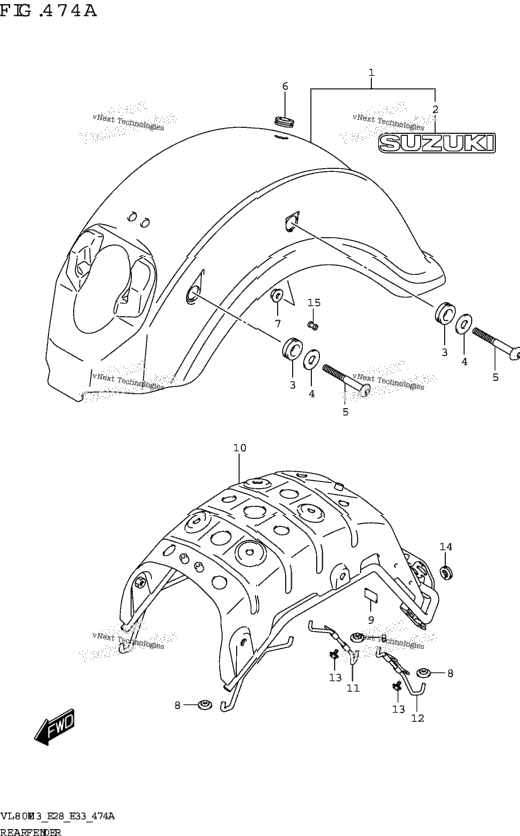 Rear Fender (Vl800)