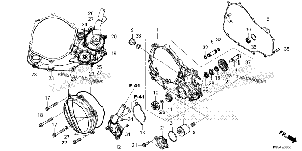 Right Crankcase Cover @Water Pump