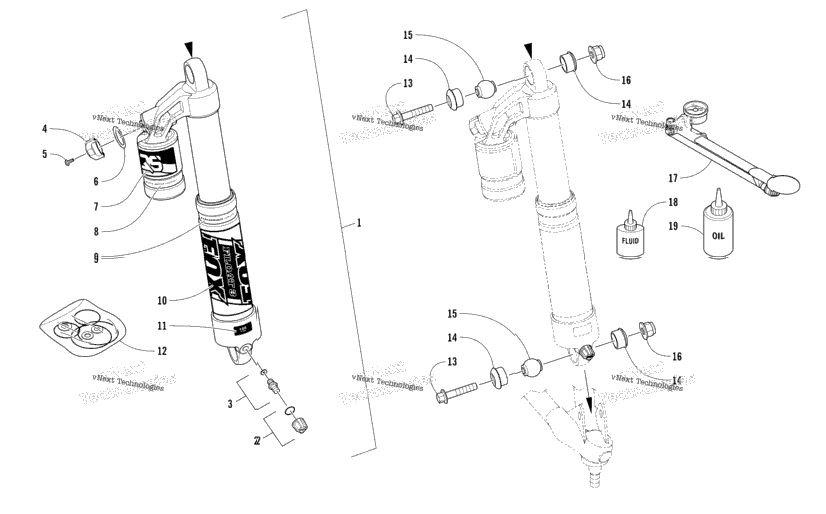 Front Suspension Shock Absorber Assembly