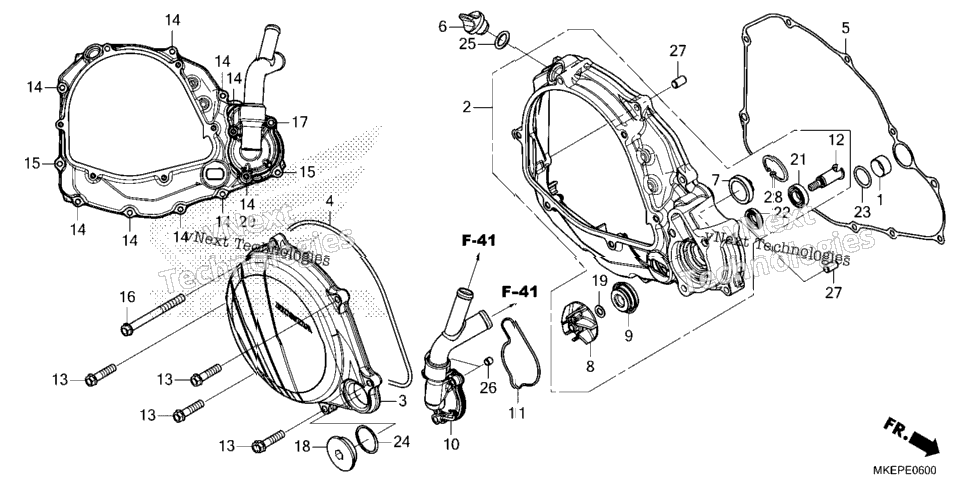 Right Crankcase Cover @Water Pump