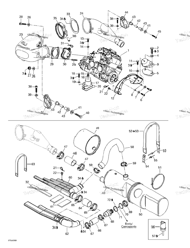 Engine Support And Muffler