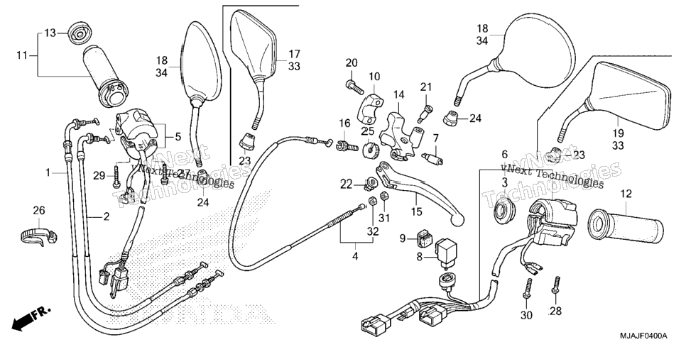 Handle Lever@Switch@Cable
