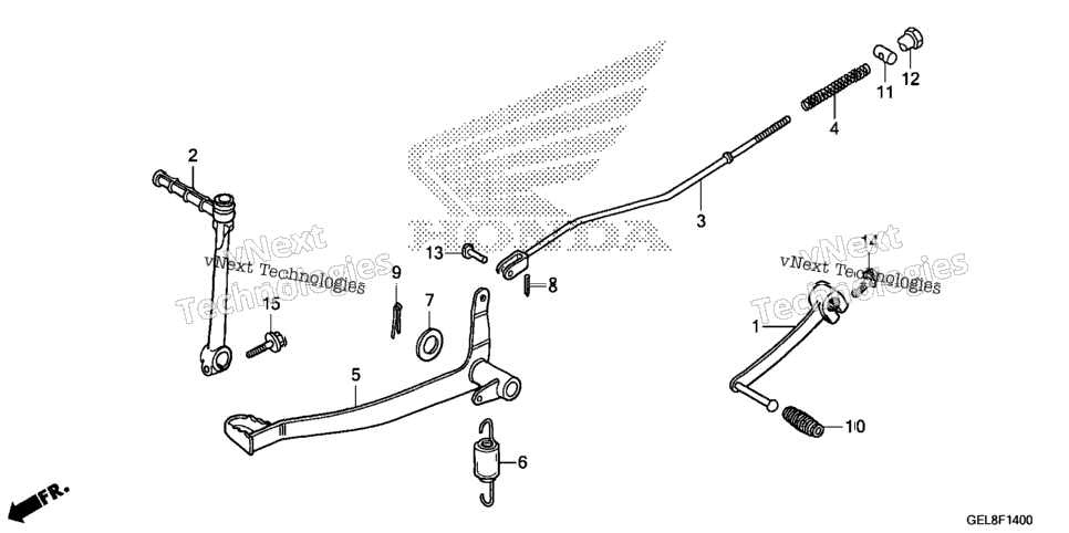 Brake Pedal@Kick Starter Arm