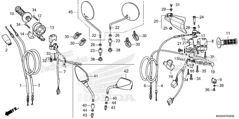Handle Lever@Switch@Cable