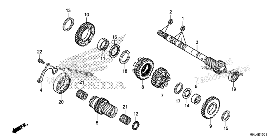Transmission (Mainshaft) (Nc750xd)