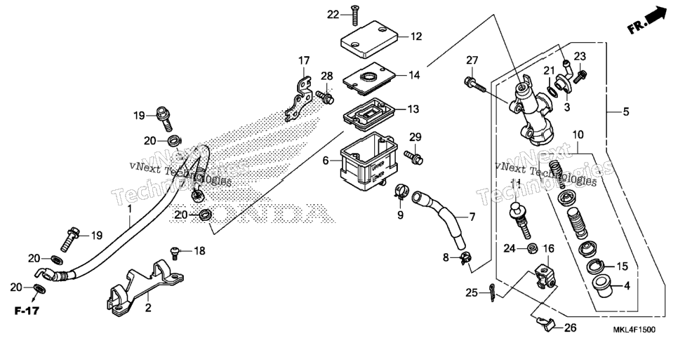 Rear Brake Master Cylinder (1)