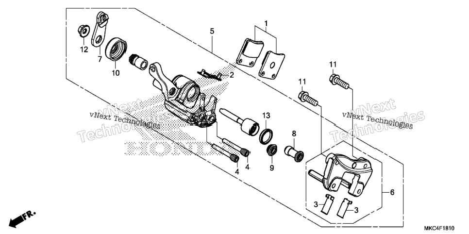 Parking Brake Caliper