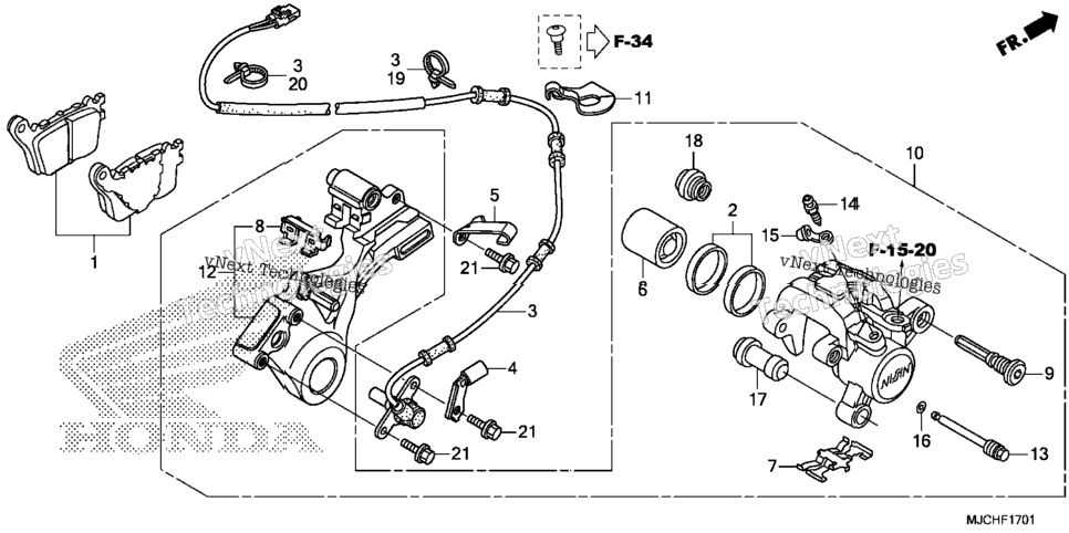 Rear Brake Caliper (2)
