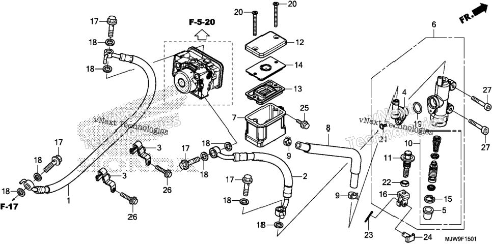 Rear Brake Master Cylinder (2)