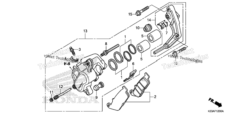 Front Brake Caliper (Standard)