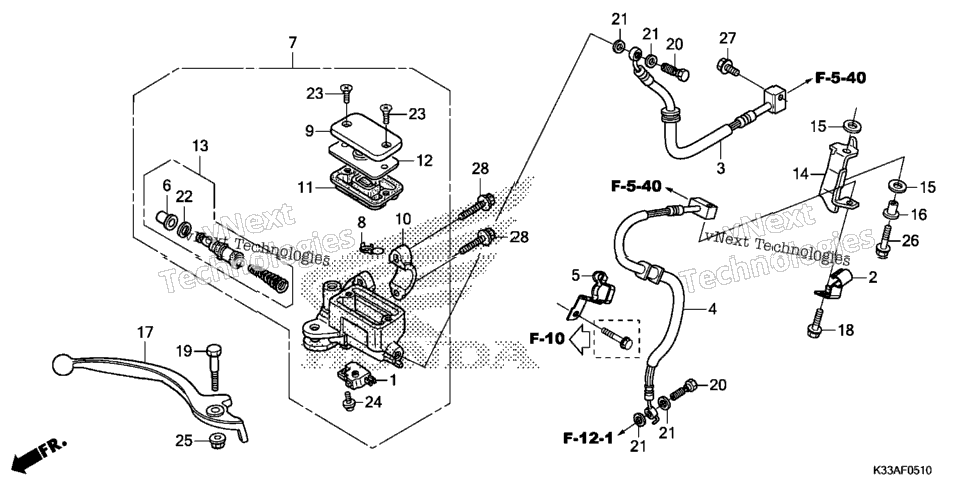 Front Brake Master Cylinder (Abs)
