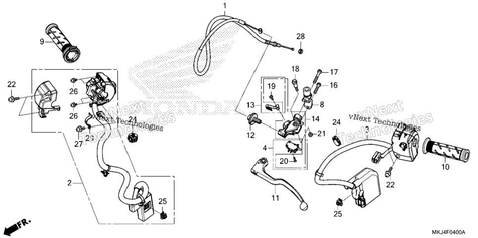 Handle Lever@Switch@Cable
