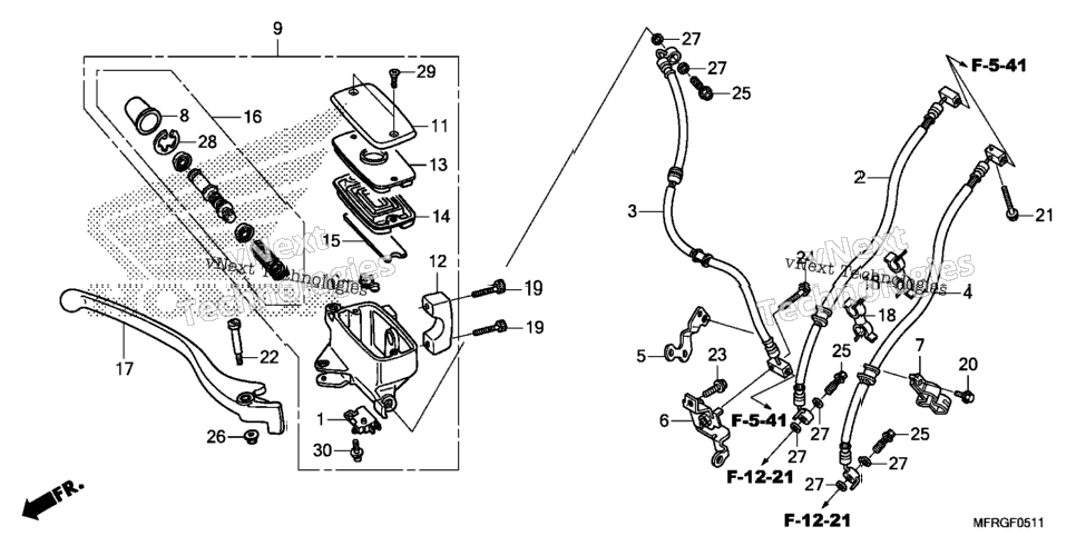 Front Brake Master Cylinder (3)