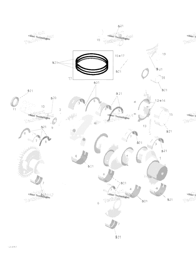 Crankshaft, Pistons And Balance Shaft