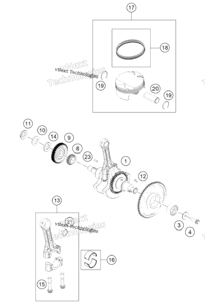 Crankshaft, Piston