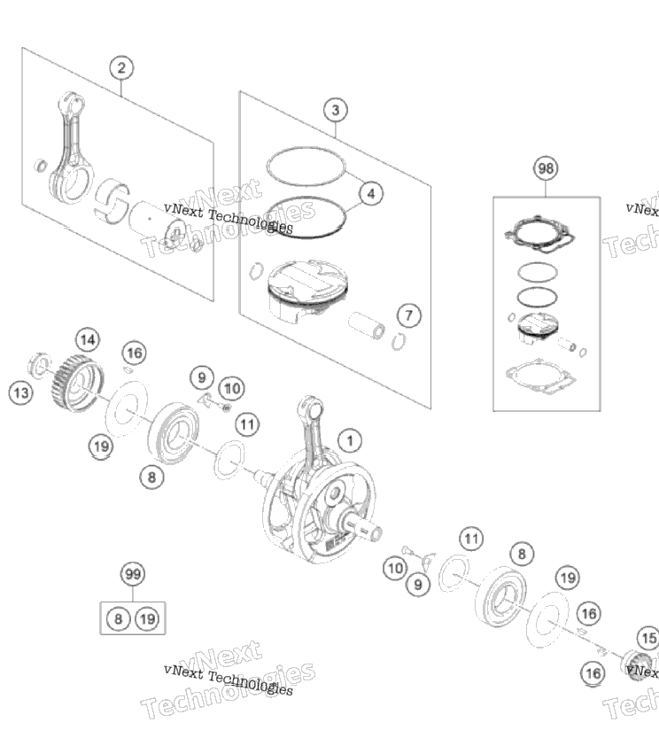Crankshaft, Piston