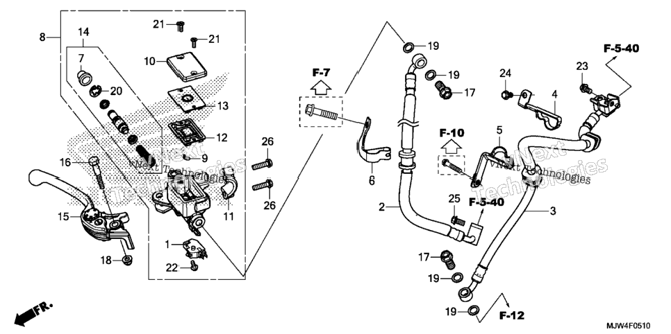Front Brake Master Cylinder (2)
