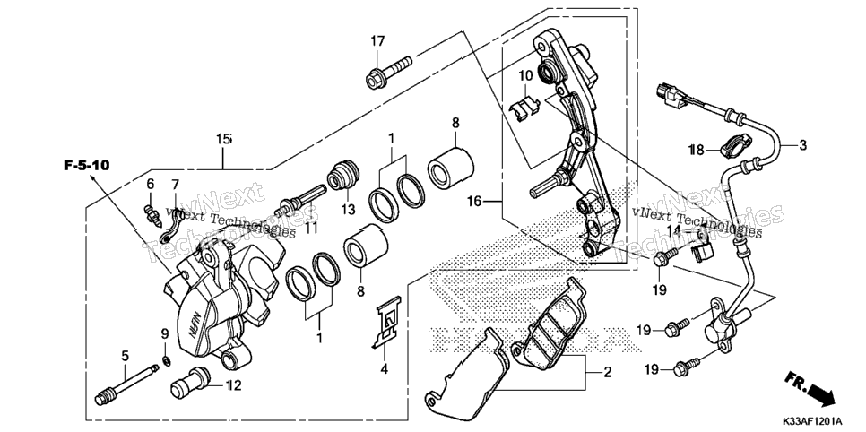 Front Brake Caliper (Abs)