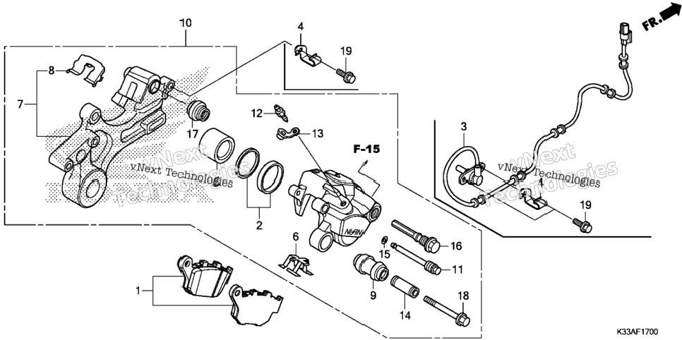 Rear Brake Caliper