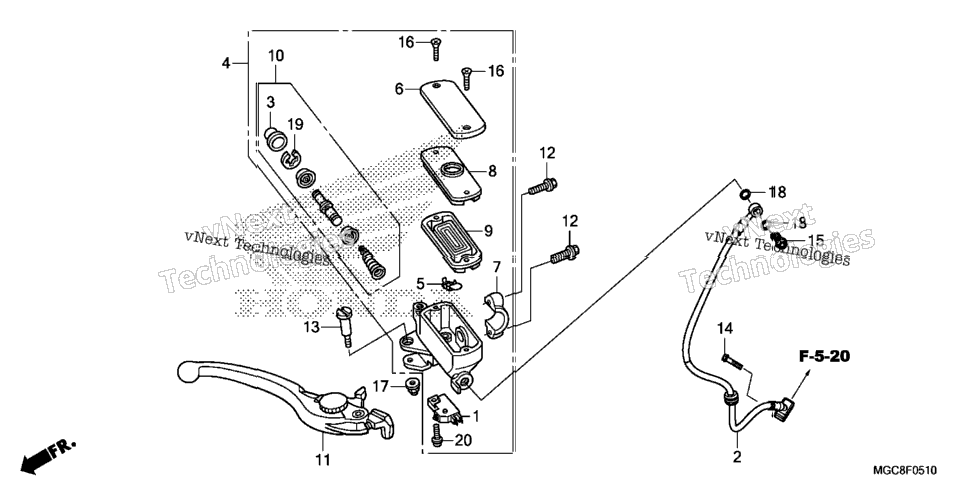 Front Brake Master Cylinder