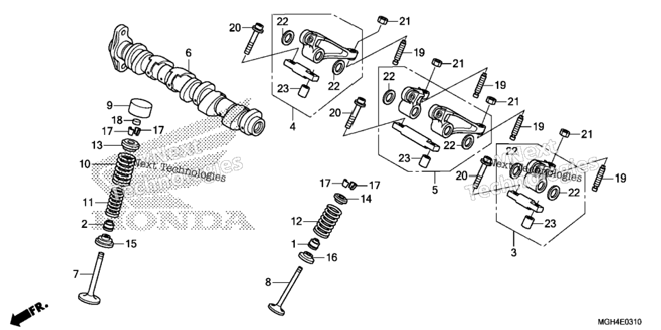 Camshaft + Valve (Rr.)