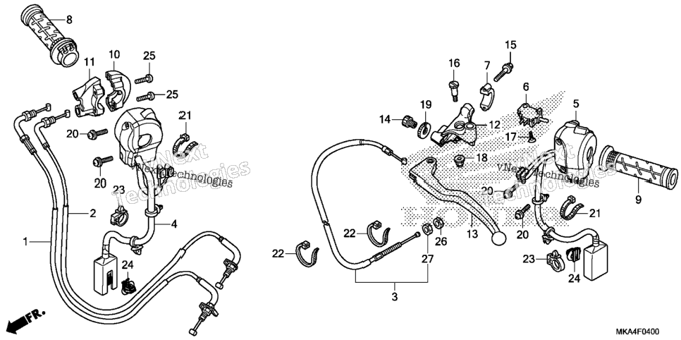Handle Lever@Switch@Cable