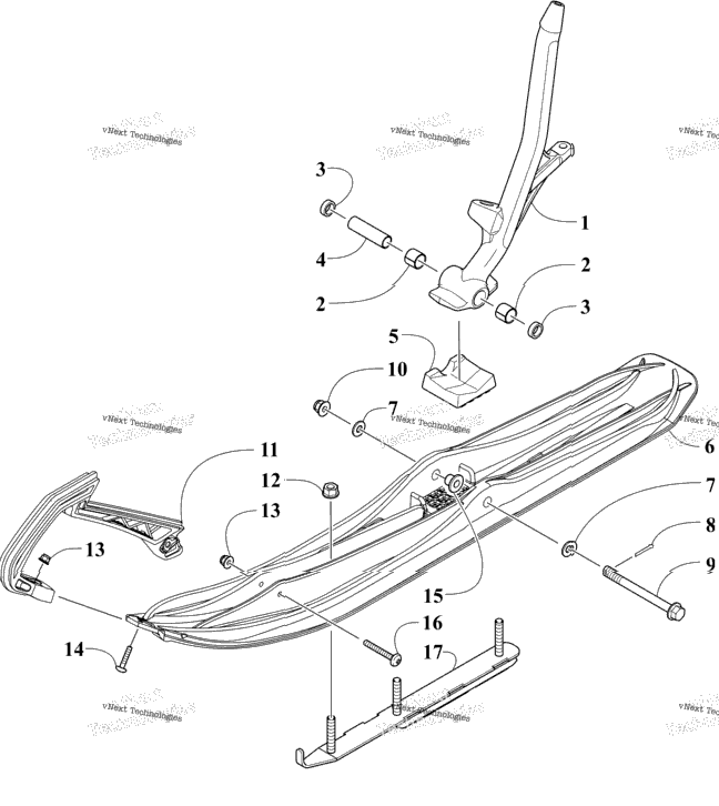 Ski And Spindle Assembly
