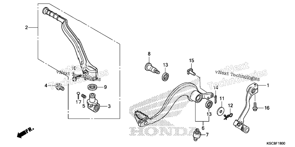 Pedal + Kick Starter Arm
