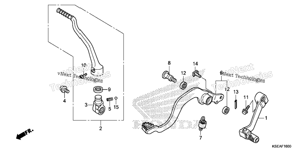 Pedal + Kick Starter Arm