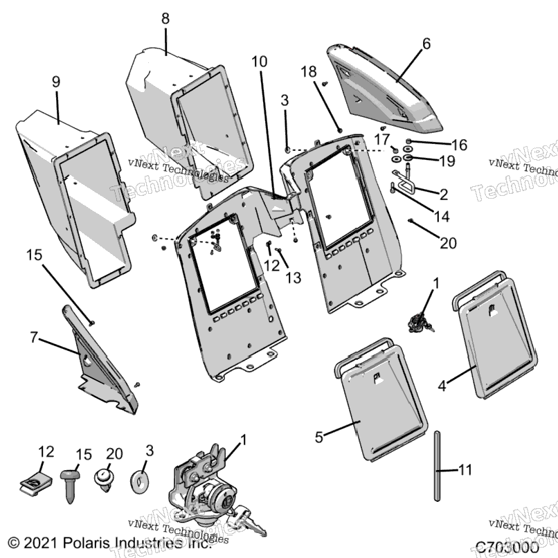 Body, Rear Storage Compartments All Options