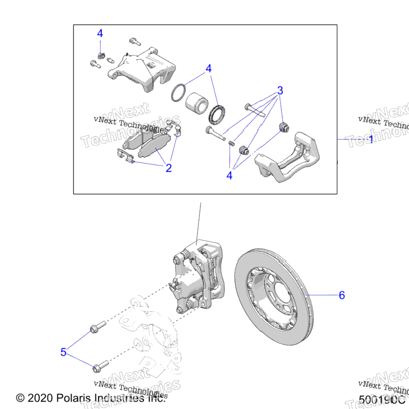 Brakes, Caliper, Front T22aafgb/Hb/Pgd/Hd All Options (500190C)