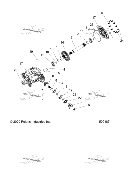 Drive Train, Right Angle Gearcase Asm. All Options