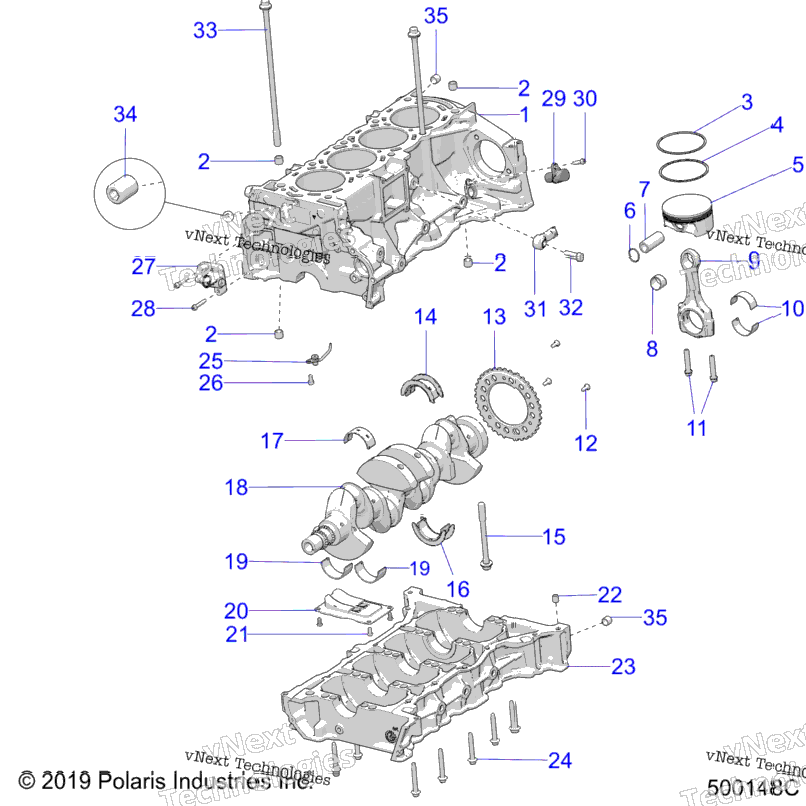 Engine, Cylinder Block And Related