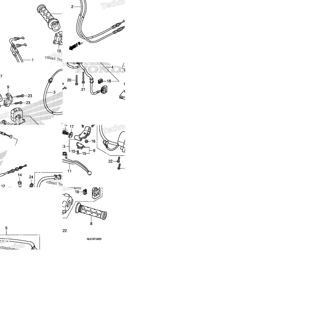 Handle Lever@Switch@Cable
