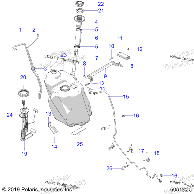 Fuel System, Fuel Tank Asm. T22aafgb/Hb/Pgd/Hd/Rgb/Hb All Options