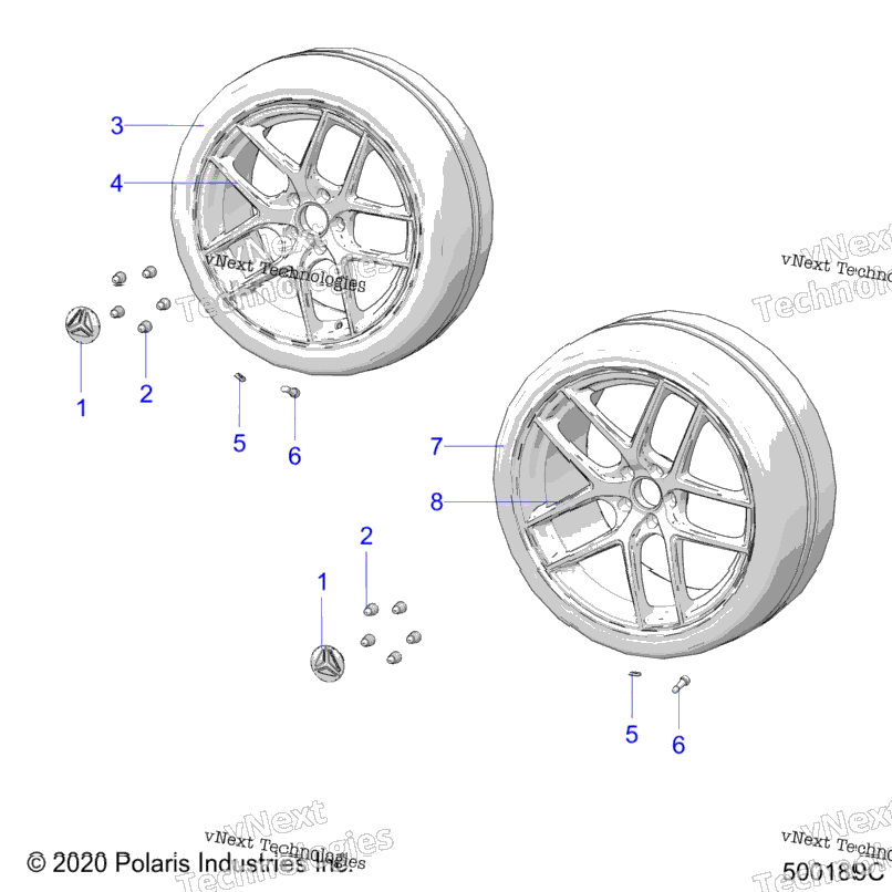 Wheels, Front And Rear T22aasgdaa/Ba/Shdaa/Ba/Tgdaa/Ab/Ba/Bb/Thdaa/Ab/Ba/Bb (500189C)
