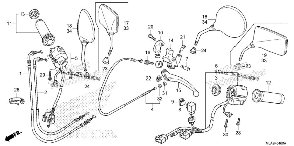 Handle Lever@Switch@Cable