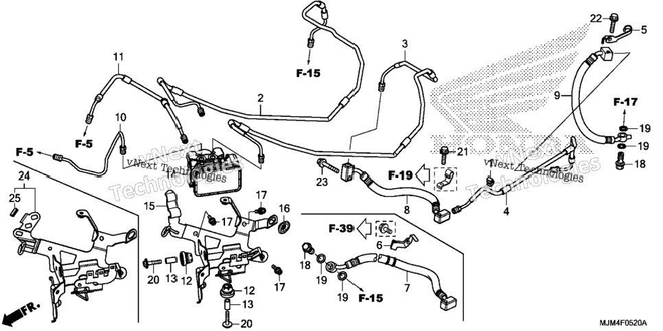 Abs Modulator + Rear Brake Hose