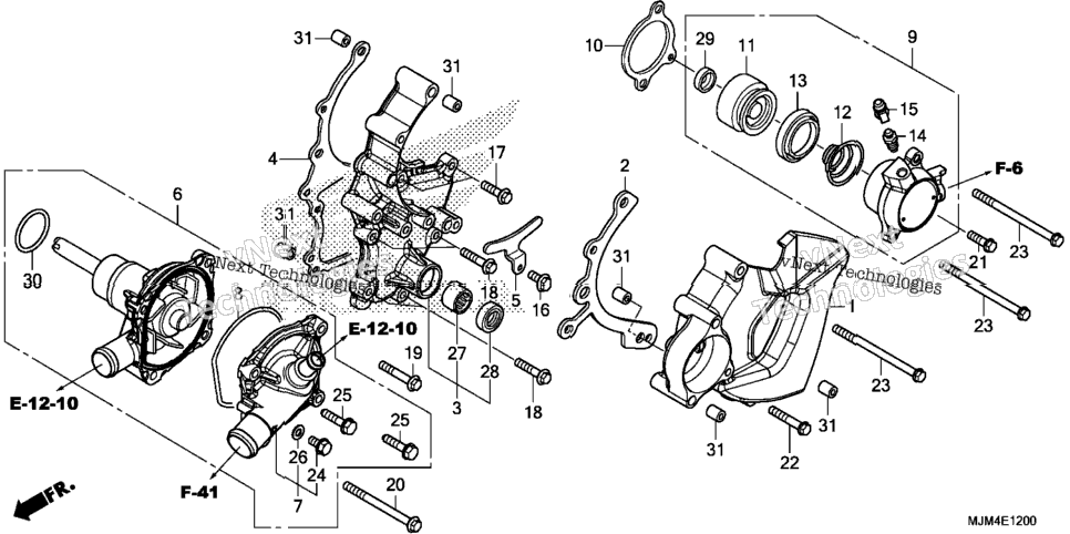 Water Pump + Clutch Slave Cylinder