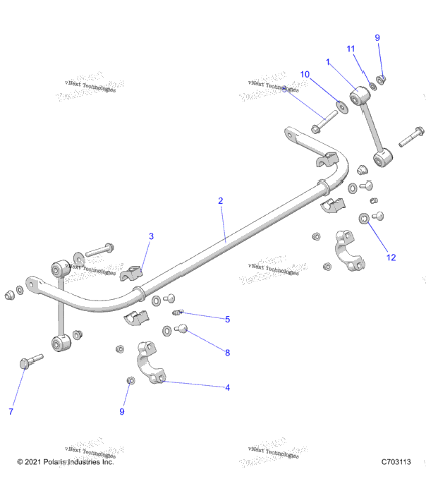 Suspension, Stabilizer Bar, Rear