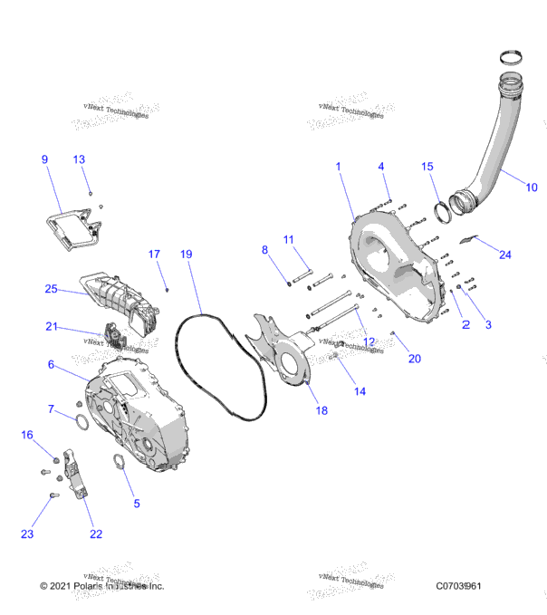 Drive Train, Clutch Cover And Ducting