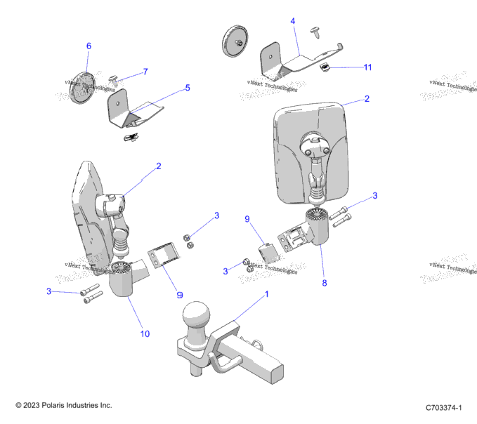 Body, Mirrors, Tractor Components Z24nes99cm/Fm