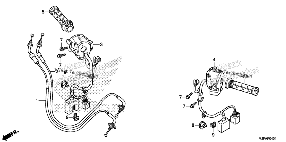 Handle Lever + Switch + Cable (2)