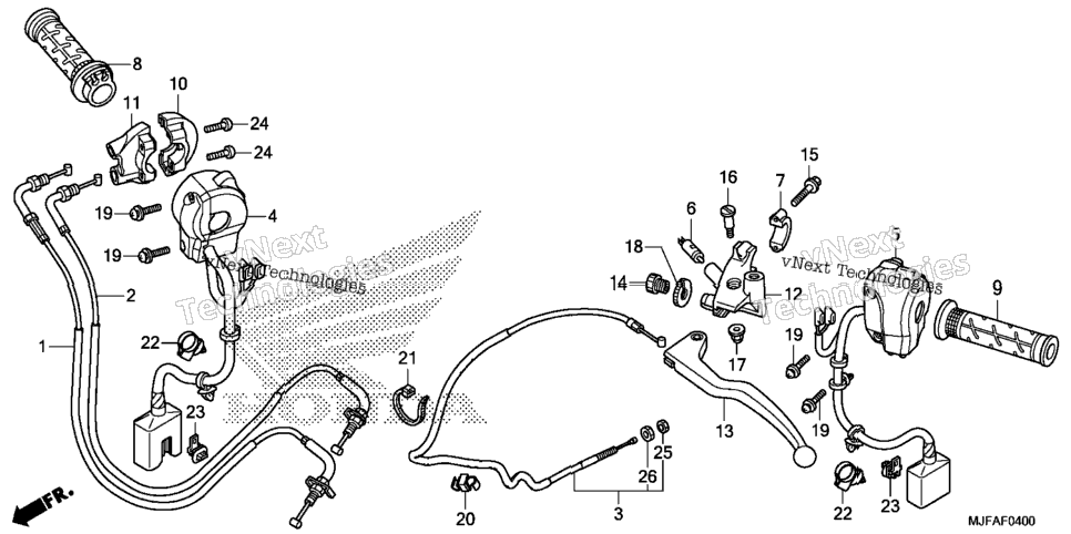 Handle Lever + Switch + Cable (1)