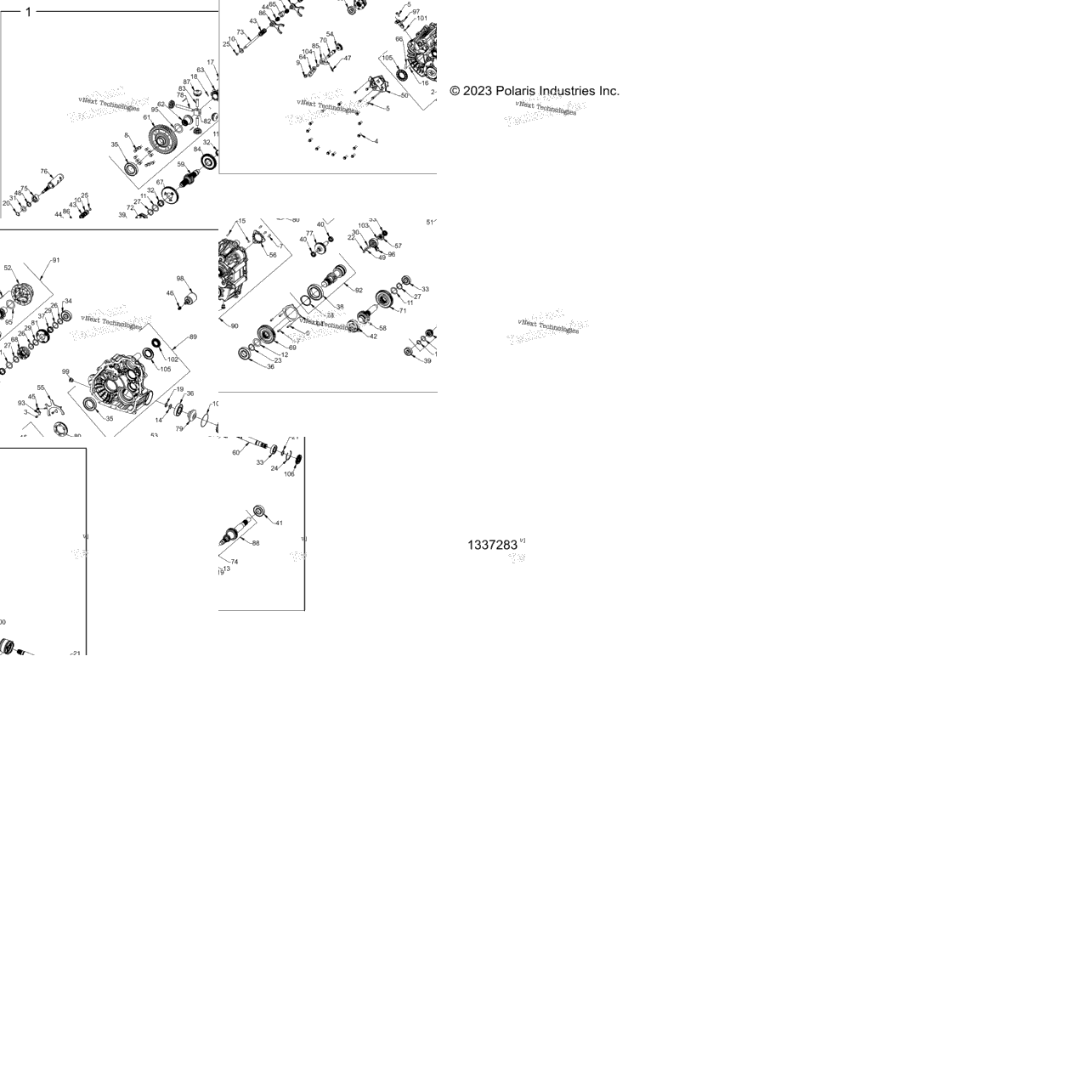 Drive Train, Main Gearcase Internals Z24nee99fm/Z24nes99fm/Cm