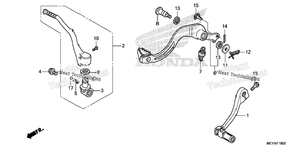 Pedal + Kick Starter Arm