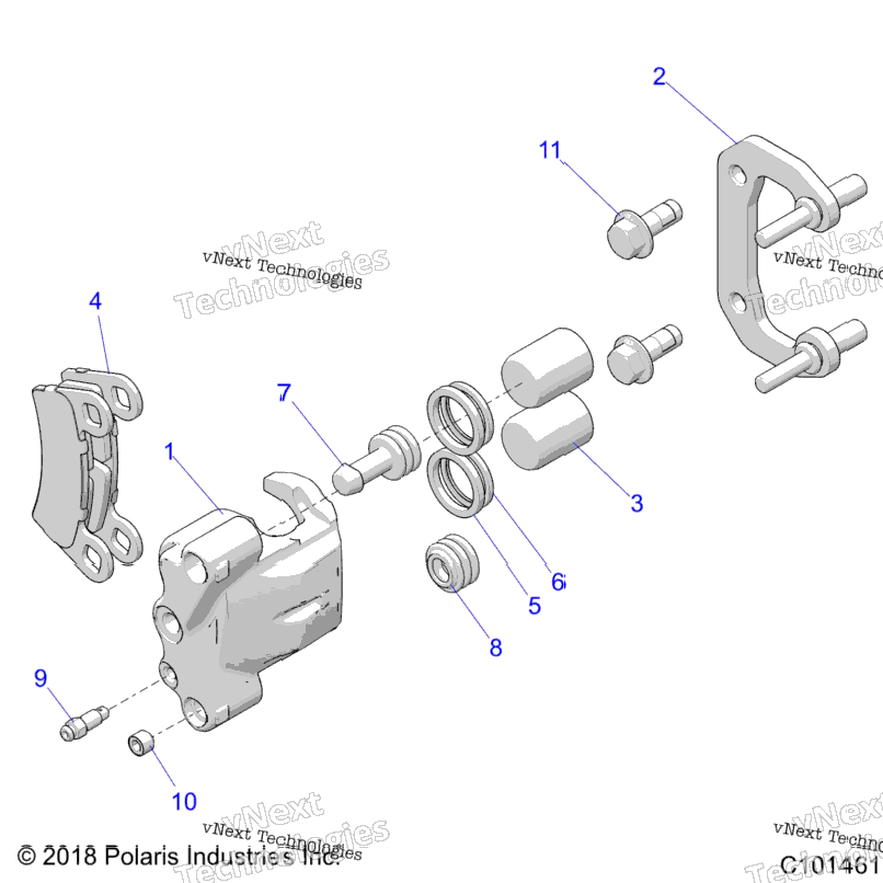 Brakes, Rear Caliper A24sgs95ct/S95ft