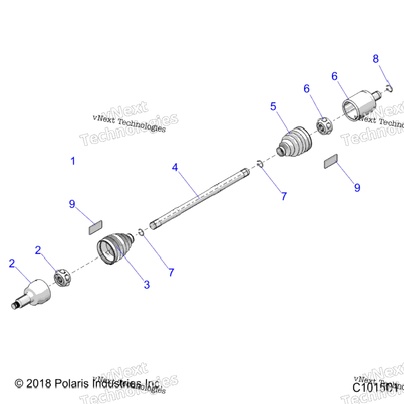 Drive Train, Drive Shaft, Front A24sgs95ct/S95ft