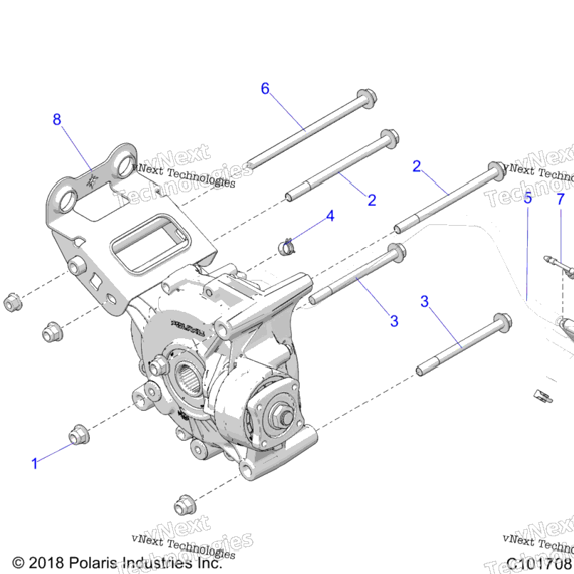 Drive Train, Gearcase Mounting, Rear A24sgs95ct/S95ft